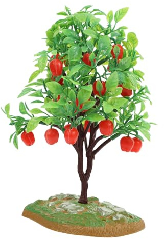 HAMPPLIES Modèle Décoratif d'arbre à Pommes 7 Réaliste, Lot De 2 Pièces, Matériau Plastique Solide, Décoration De Micro-Paysage, Accessoire De Jardinage Et Décor De Pot De Fleurs