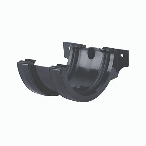 Brett Martin Union/Joint Bracket for 112mm Roundstyle Half-Round Gutter System Anthracite Grey BR044AG