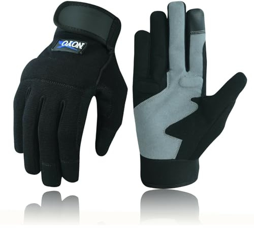 Swift Wear Safety Work Gloves Heavy duty Hand Protection Mechanic Gardening Builders Cut Gloves New (Black, 2XL)