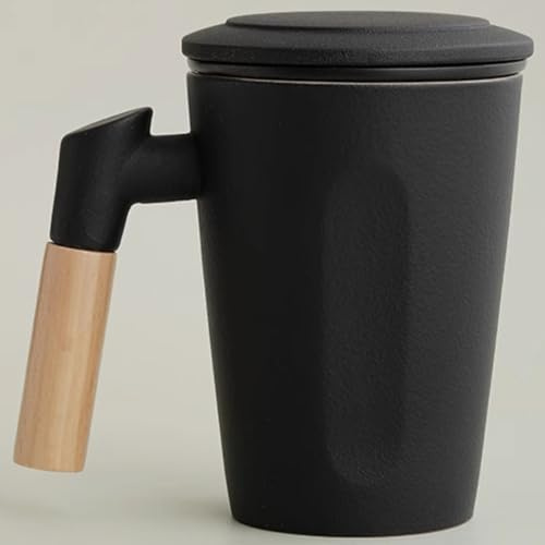 LEEDJUINE Ceramics - Juego de té individual de 3 piezas, 350 ml, infusor de té de porcelana resistente al calor