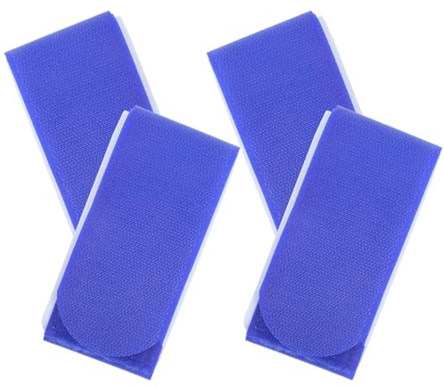 ABOOFAN 4 Correas de Fijación para Esquís y Snowboard, Banda Ajustable de Nailon Resistente, Color Azul, 2 Pares por Paquete, Accesorio Portátil para Deportes de Invierno y Transporte