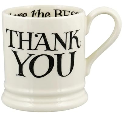 Emma Bridgewater Black Toast Thank You 1/2 Pint Mug