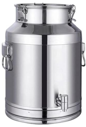 Bidon Alimentaire 20l Avec Robinet Pot a Lait Inox Couvercle De Transport De Lait De Ferme Bidon De Baratte,Capacity-48Liters