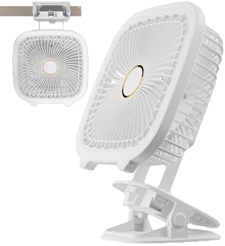 Mini ventilador de escritorio | Ventilador de escritorio silencioso 4 en 1 USB - Mini ventilador de clip plegable con luz LED para escritorio lámpara exterior cama luz nocturna