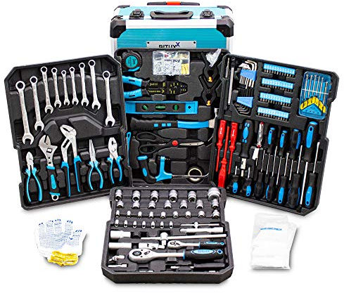 BITUXX Werkzeugkoffer 1200 teilig Werkzeug Knarrenkasten Werkzeugkiste Werkzeugtrolley Nusskasten Ratschenkasten Ratsche Nüsse Steckschlüssel Torx Vielzahn Ratschen