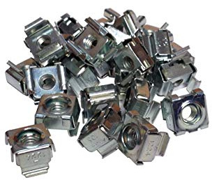 RackGold® 12-24 Snap-in Zinc Cage Nuts 25 Pack - USA Made