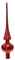 Christbaumspitze GLAS 26cm rot matt Baum Spitze Weihnachtsbaumspitze Baumschmuck