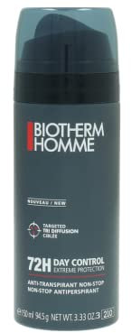 BIOTHERM HOMME Day Control Spray 72h, Deodorante Uomo 72H, Per Tutti i Tipi di Pelle, Con Sali di Alluminio e Perlite, Protegge da Odori e Sudorazione, 150 ml