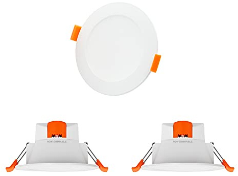 ENUOTEK 8W LED Einbaustrahler Flach 3er Pack | Decken Einbauleuchten, Warmweiß Neutralweiß Kaltweiß, vor Installation Einstellbar, Lochmaß 75-90MM, IP44 Nicht dimmbar