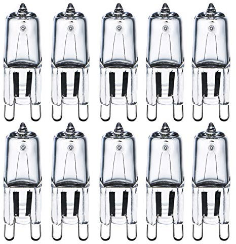 Comyan G9 Halogen Light Bulbs 230V 28W (29W) 2800K Warm White Clear G9 Capsule Bulb Dimmable, 10Pack