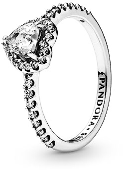 Pandora Timeless upphöjt hjärta ring i sterling silver med klar kubisk zirkonia, 60