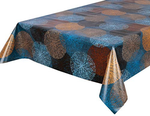 Wachstuchtischdecke Wachstuch Tischdecke abwischbar ECKIG RUND OVAL, Motiv und Größe wählbar (Motiv: Feuerwerk bunt, Eckig 140 x 160 cm)