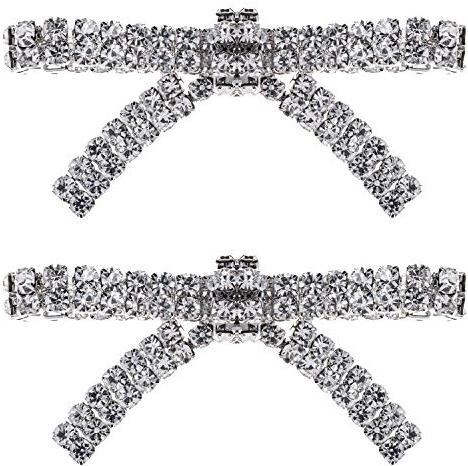 Love Shoes Schuhclips Schleifen 2 Stück I Strass Schleife abnehmbare Brosche Schuhschmuck elegant I Shoe Charms Smartclip