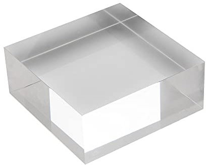 Quadratischer Acrylblock 90x90x30mm transparent, rundum glänzend polierte Seitenkanten/Acryl/Acrylglas - Zeigis®