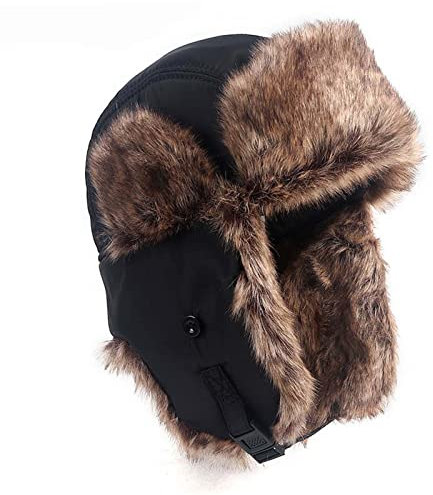 SJASD Warme Baumwolle Trappermütze Bomber Hut Unisex Fliegermütze Pilotenmütze Russische Mütze Skifahren Hut Winddicht Winter Mütze Warme ​mit Ohrenklappen