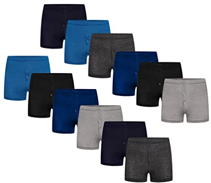 ASRL 12 Pack Mens Boxers shorts underwear (UK, Alpha, L, Regular, Regular, Pack of 12)