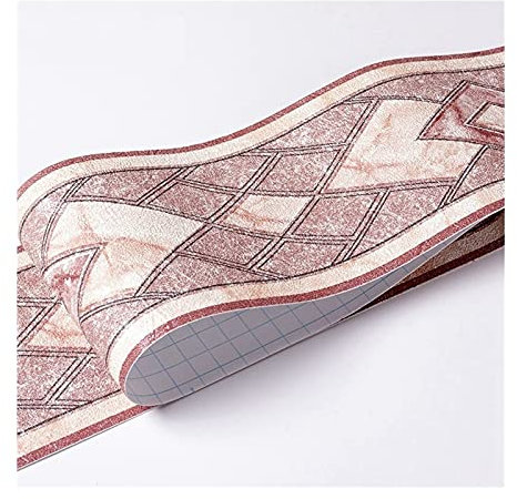 Decoración de borde de pared, Borde de papel de pared Autoadhesivo, Borde de papel tapiz Autoadhesivo Borde de papel tapiz de PVC Borde de pared de cocina a prueba de agua Cintura de pared de baño (Co