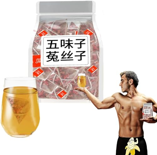 Five Flavors Goji Berry Tea,Schisandra Dodder Tea,50 Bags/Box Five-Flavor Goji Berries,Chinese Kidney Care Tea,Health Liver Care Tea,Five Flavors Wolfberry Tea (2Box)