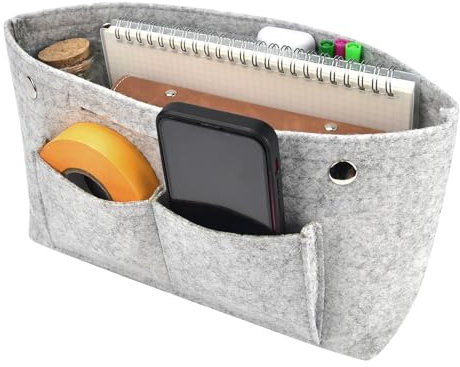 QINERSAW Handtasche, Organizer, 25 x 15 x 10 cm, Aufbewahrungstasche für Kosmetik, Aufbewahrung, Handtasche, Damen, Handtasche aus Stoff, für Kosmetika, Schlüssel