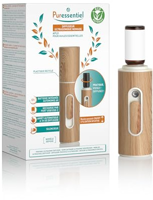 Puressentiel – Diffuseur d’huiles essentielles APLO – Diffusion ultrasonique sans eau – Nomade