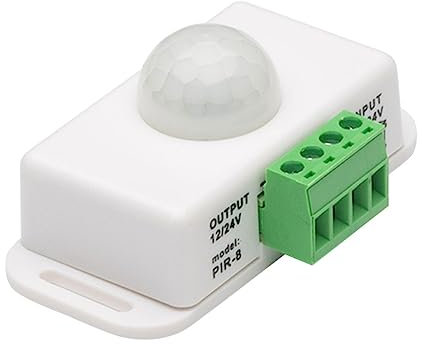 jojofuny Interruttore Luce Infrarossi Dc Controllo Di Movimento e Temporizzazione Pir Per Illuminazione Di Sicurezza Ingresso Armadio e Dispensa