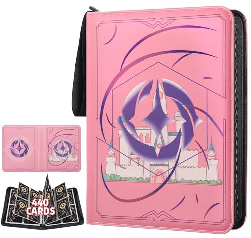 TCGUARD Album da collezione per carte Lorcana, album premium per carte da collezione con 440 scomparti, compatibile con carte Lorcana, raccoglitore per carte per la conservazione e la presentazione