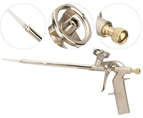 Pistola Espandibile per Schiuma Spray in Lega di Alluminio di 2 Pezzi, Applicatore di Isolamento in Schiuma e Set di Pistole Erogatrici di Sigillatura, Ideali per