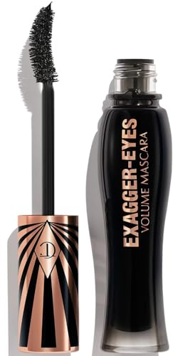 Charlotte Tilbury Exagger-Eyes Volume Mascara - Volumizing Black Mascara with 28-Hour Smudge-Proof & Flake-Proof Wear - Designed with a Ultra-Curved Brush