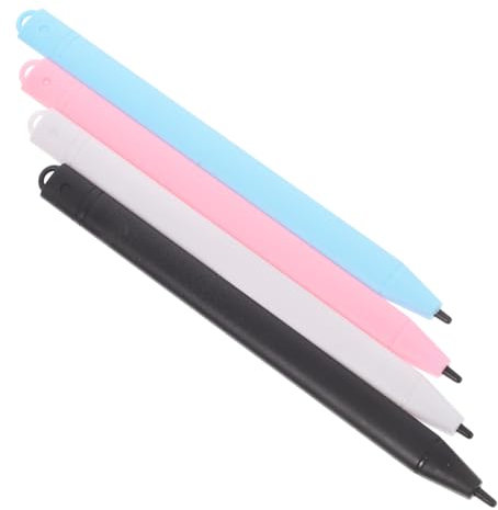 Ipetboom 4pcs Set Lcd Stylus Drawing Tablet Writing Pens Lcd Writing Tablet with Fine Point Stylus Pen Replacement Doodle Pad Board Computer Input Devices Plastic