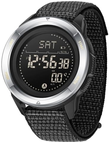 BIEWO Herren Militär Sportuhr Digital 5ATM Wasserdicht Fitness Uhr mit Kompass Metronom Kalorien Stoppuhr Schrittzähler Laufuhr