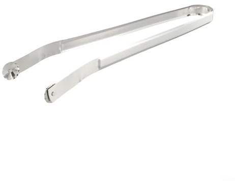 Pinzas para asar salchichas de barbacoa de diseño elegante hechas de acero inoxidable de alta calidad, utensilios de cocina (38 cm)