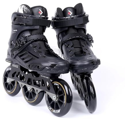 MHXZKHL Pattini A Rotelle A 3 Ruote, Pattini in Linea Professionali da 110 Mm per Uomo E Donna, con Cuscinetti ABEC-9, Pattini da Fondo Ad Alte Prestazioni per Adulti(Size:41)