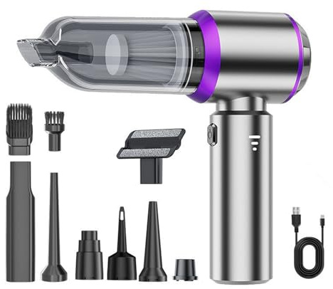 Yikeyuan Handheld Vacuum, Dual Nozzle Systemhandheld Vacuum That Sweeps The House Clean 22000pa, Rechargeable Car Vacuum Cleaner Cordless For Office, Home Kitchen, Car,Pet Hair (1pc-1)