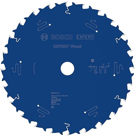 Bosch 1x EXPERT Wood Kreissägeblatt für Tischkreissägen (für Weichholz, Hartholz, Ø mm, Professional Zubehör kabelgebundene Tischkreissäge)