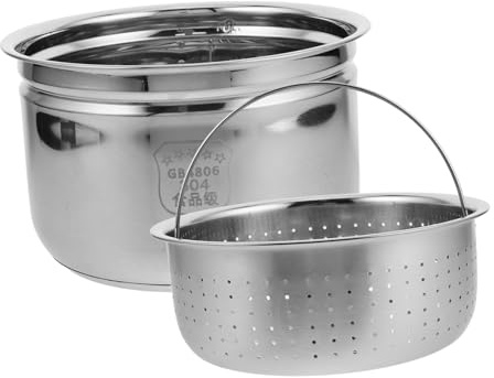 Pentola Interna del Cuociriso 4l in Acciaio Inox, Argento