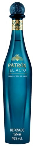 PATRÓN EL ALTO Pregiata Tequila Reposado, 40% vol., 1750 ml / 1,75 L, Realizzata a Mano in Piccoli Lotti dal 100% di Agave Blue Weber a Jalisco, Messico