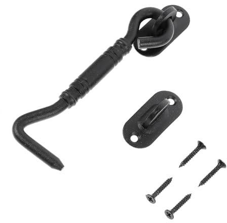 FUTUREORYY Chiavistello Porta Scorrevole in Acciaio Inossidabile Serratura Heavy Duty per Porta Fienile Garage e Cancelli Esterni Gancio Resistente e Facile da Installare Design Tradizionale