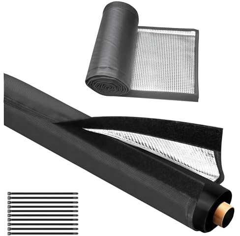 5 Layers HVAC Line Insulation Wrap Cover 78.7x10in Pipe Insulation Cover