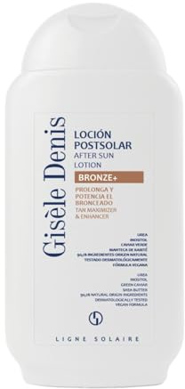 GISÈLE DENIS - Aftersun Bronze +, 200 ml, Crema Cuerpo, Cuidado de la Piel, Loción Reparadora Postsolar, con Inositol, Caviar Verde, Urea y Manteca de Karité, Nutre, Hidrata y Repara la Piel