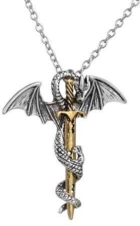 YSJNHX NBYGSC Dagger Necklace For Men, 925 Sterling Silver Vintage Charm Pterosaurs Sword Necklace - Ali Deep Carving Sword Pendant Islam Knife Dagger Necklace Gothic, Cross Knife Necklace