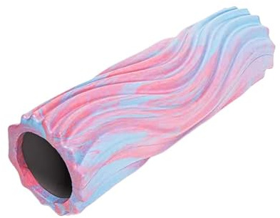skumrulle skumrulle, yogaträning, kroppmuskelmassage, avkoppling, skimrande tonvågor-yogapelare, motionsutrustning för intensiv massage och muskelavslappning (45 cm rosa blå)