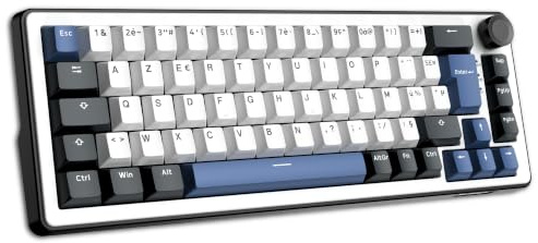 The G-Lab Keyz Elite 200 BW - Clavier Gamer sans Fil Mécanique Compact 65% | Format 65%, Switch Hot Swap Pré-lubrifiés, 100% Custom, AZERTY FR