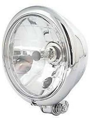 ShinYo Motorrad-Scheinwerfer H4 Hauptscheinwerfer Ø157mm Bates Klarglas unten Chrom, Unisex, Multipurpose, Ganzjährig, Metall