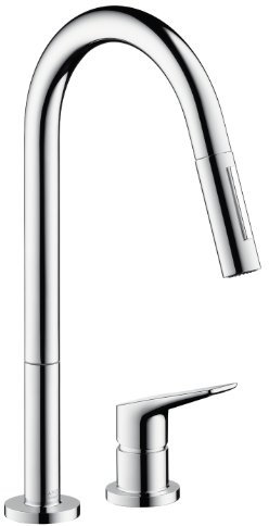 Hansgrohe Spültisch-Einhebelmischer Citterio M 2-Loch-Batterie Ausziehbrause, verchromt, 34822000