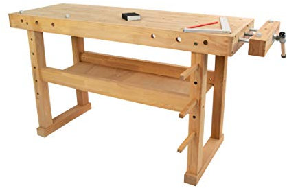 Hobelbank BUCHE Werkbank Holzwerkbank Werktisch Arbeitstisch mit Spannzange