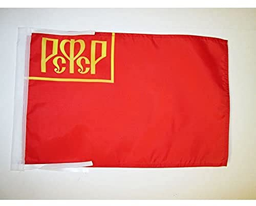 AZ FLAG Drapeau Russie RSFSR 1918-1925 45x30 cm Polyester 100D Cordelettes | Usage intérieur et extérieur Drapeau décoratif communiste coutures doubles et bords renforcés