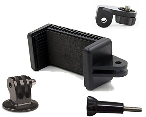Octo Mount | Universal Smartphone Holder w/GoPro Style Mount Attachment, Tripod Adapter & Screw Adapter for Any Phone. Connect Your Smartphone to Any GoPro Mount or Tripod.