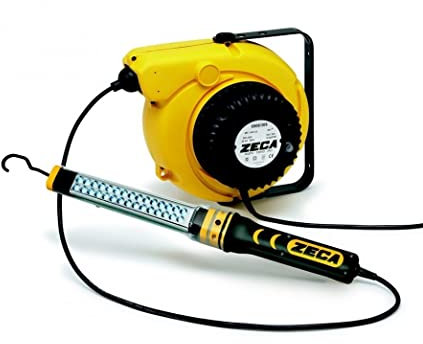 5908/329 AVVOLGICAVO CON LAMPADA PORTATILE A LED 329 E TRASFORMATORE ZECA