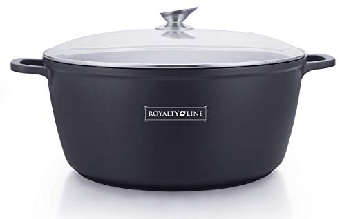 Royalty Line - RL-BS40M - Pentola Antiaderente con Coperchio in Vetro, 19.3 Litri, 40 cm