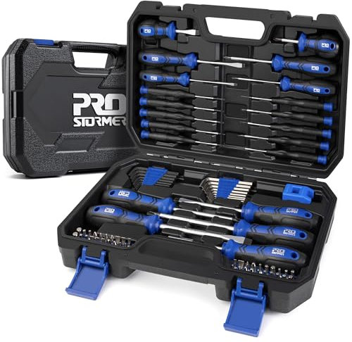 Prostormer Jeu de 79 tournevis magnétiques, tournevis cruciformes multi-usages, avec tournevis de précision, clé Allen et embouts de tournevis pour travaux de bricolage et de réparation
